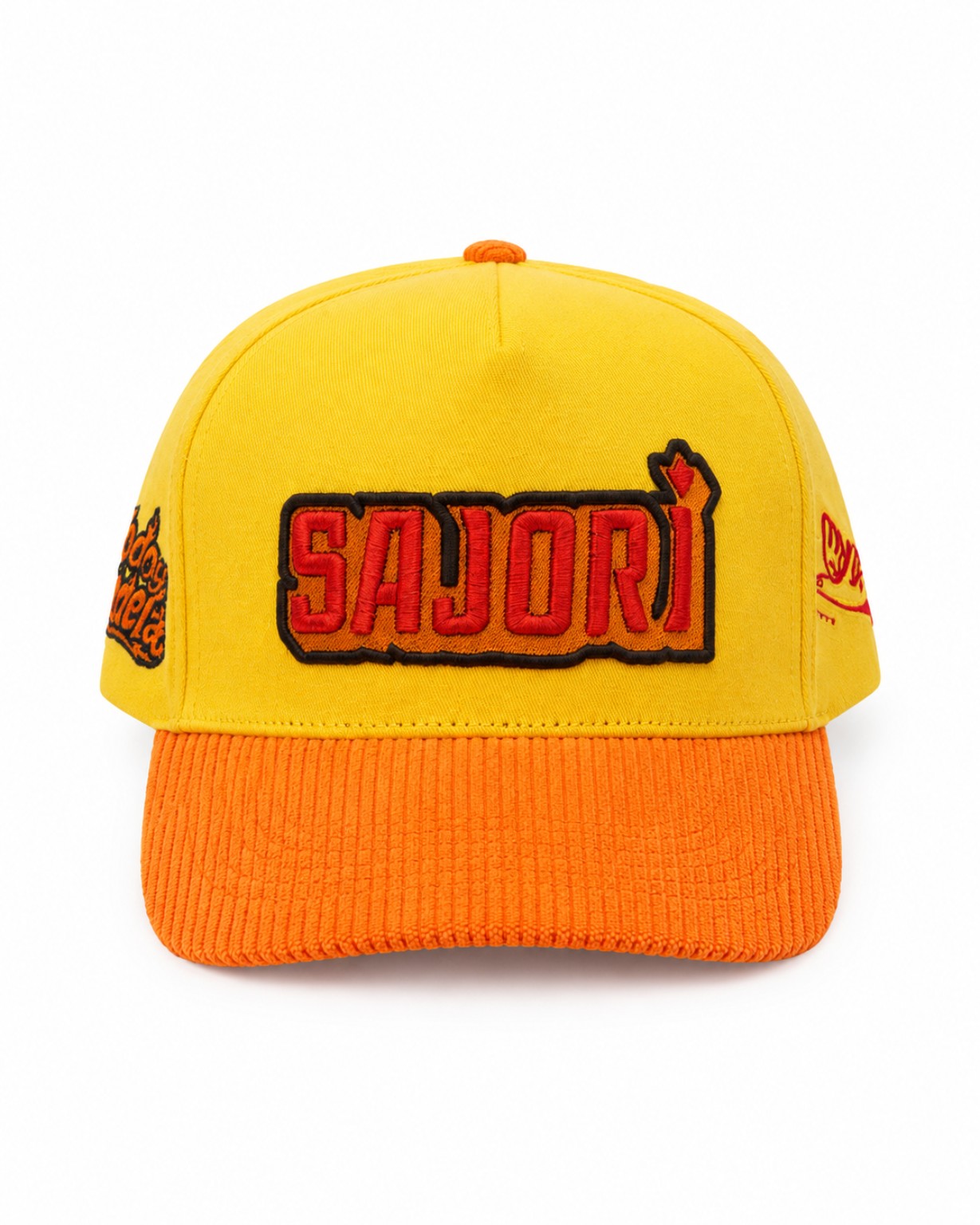 Gorra Sajorí amarilla con visera anaranjada
